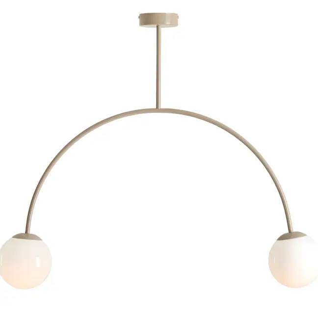 Lampa sufitowa nowoczesna Una 2 - beżowa, nad wyspę