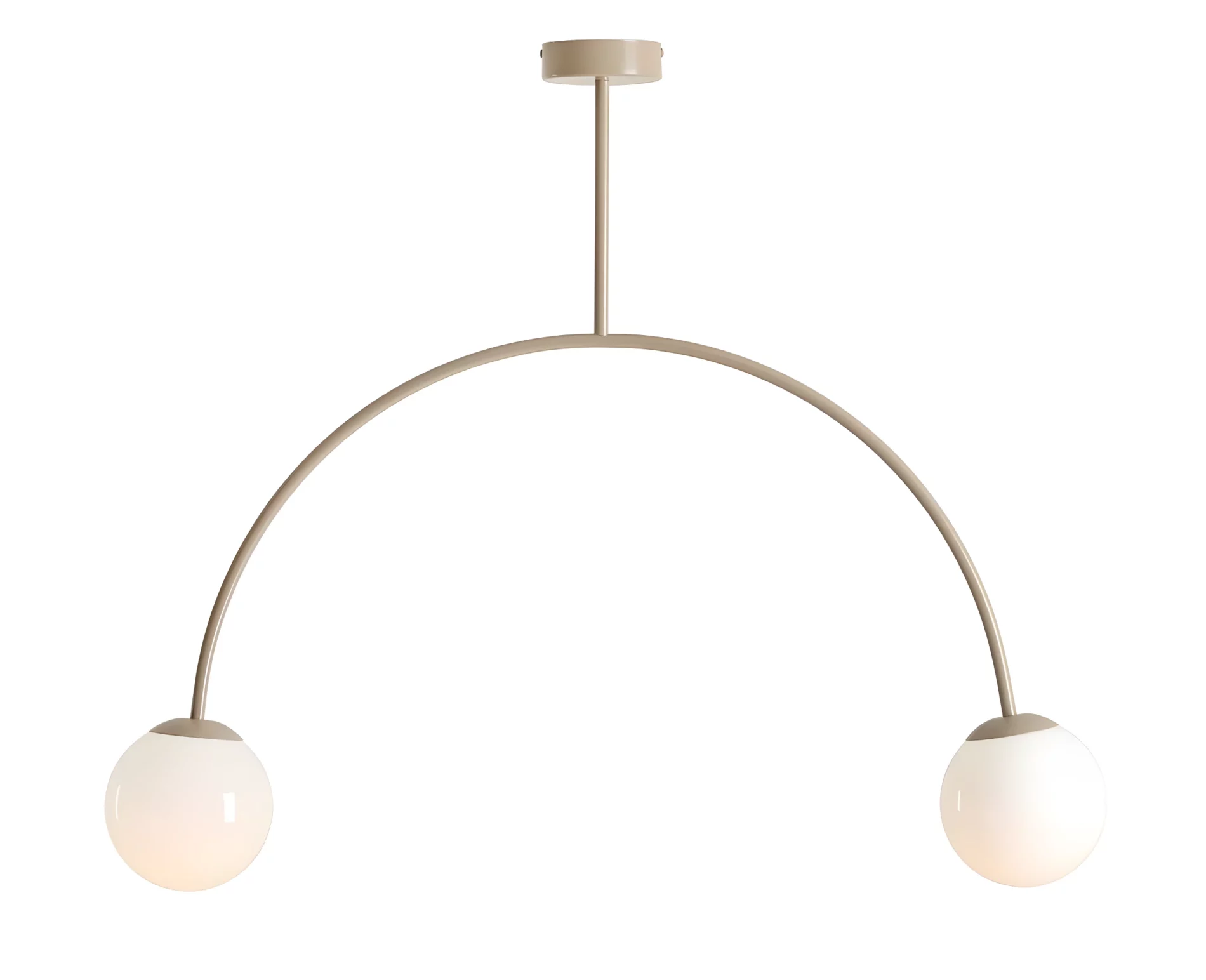 Lampa sufitowa nowoczesna Una 2 - beżowa, nad wyspę