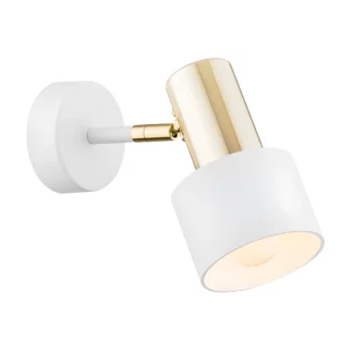 Stylowy, biały kinkiet Doria z możliwością regulacji