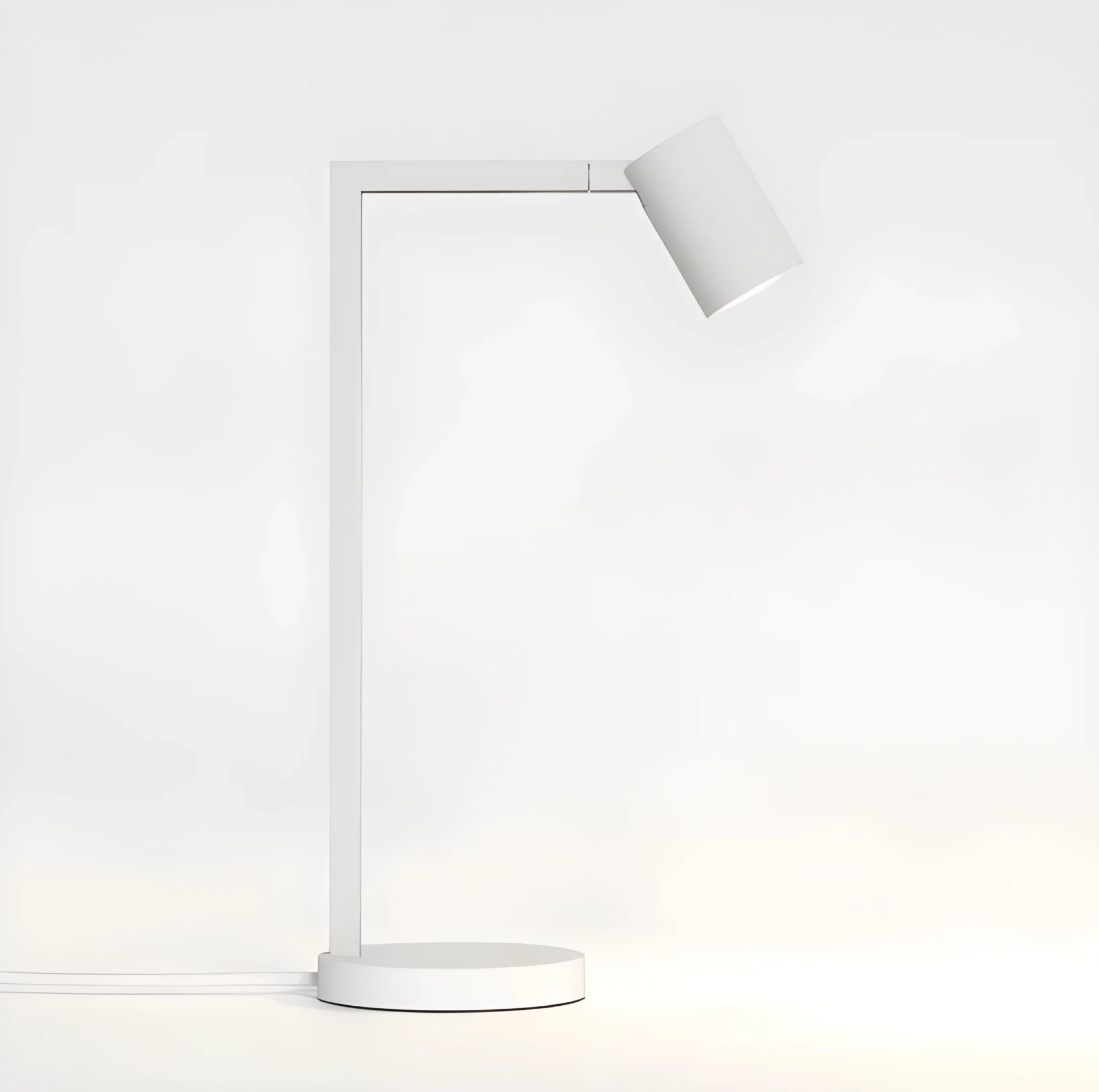 Nowoczesna biała lampa biurkowa Ascoli