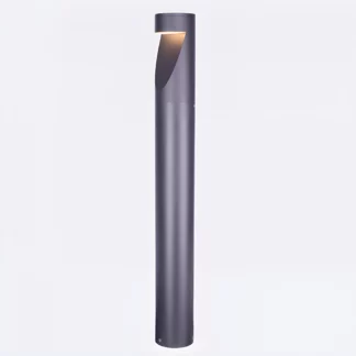 Grafitowy słupek oświetleniowy Oppland do ogrodu, 3000K