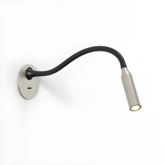 Srebrny kinkiet Lucca Recessed z włącznikiem