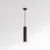 Wisząca lampa Hashira w kształcie metalowej tuby w kolorze czarnym