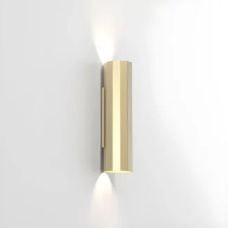 Złoty geometryczny kinkiet Hashira 300