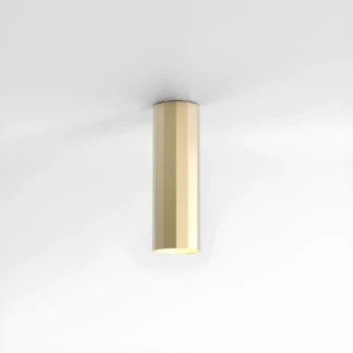 Złota lampa sufitowa Hashira 250 o geometrycznym kształcie