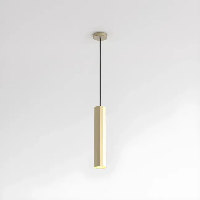 Wisząca lampa Hashira w formie złotej tuby