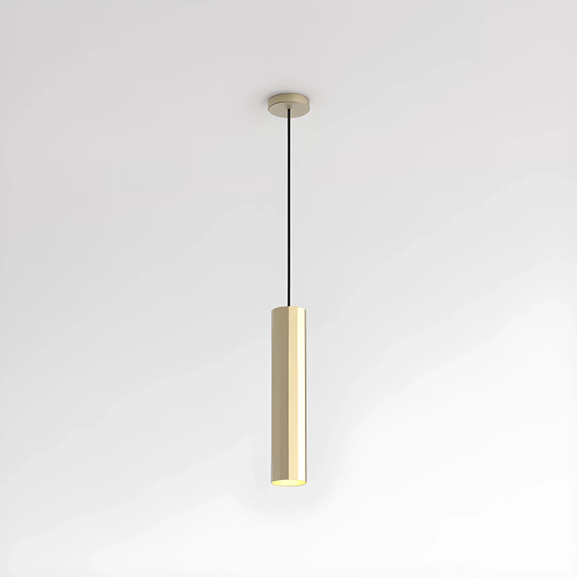 Wisząca lampa Hashira w formie złotej tuby