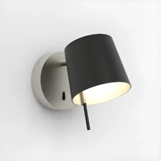 Srebrny kinkiet Miura z możliwością regulacji i wbudowanym włącznikiem