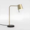 Złota lampa biurkowa Miura z portem USB