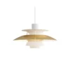 Wisząca lampa PH 5 Mini marki Louis Poulsen w kolorze mosiądzu