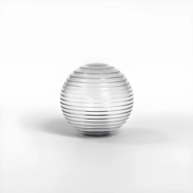 Transparentny, ryflowany klosz do lampy Tacoma