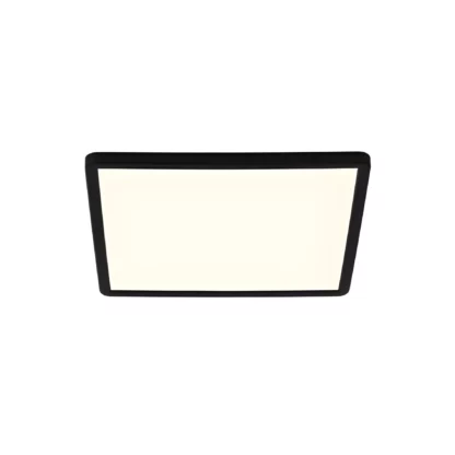 Nowoczesny czarny plafon Oja Square, 29 cm, IP54