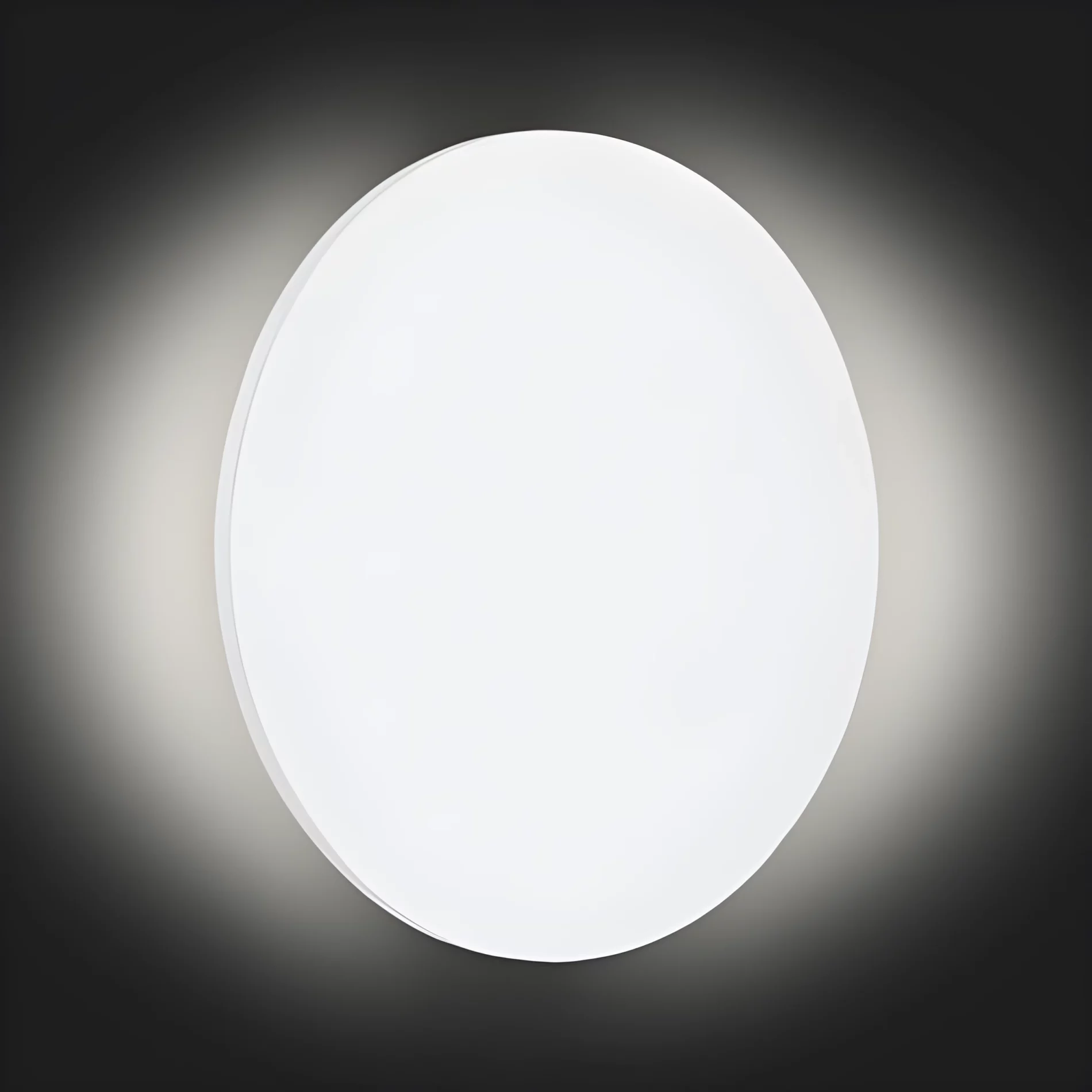 Biały kinkiet Oregon M o okrągłym kształcie z wbudowanym oświetleniem LED