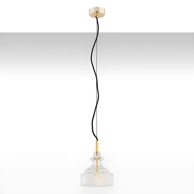 Szklana lampa wisząca Cruz o klasycznym designie