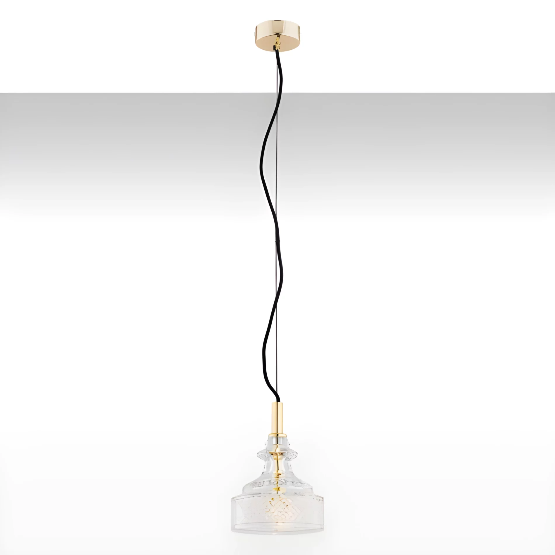 Szklana lampa wisząca Cruz o klasycznym designie