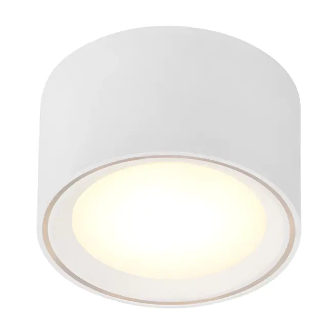 Biała tubowa lampa sufitowa Fallon z wbudowanym oświetleniem LED