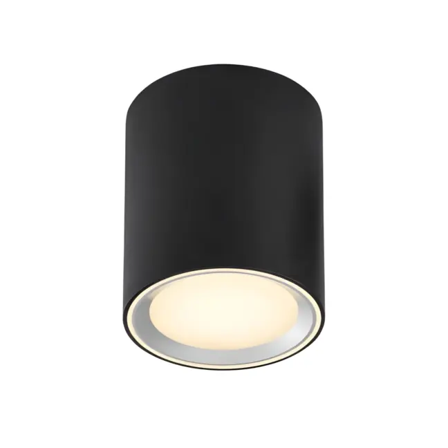 Czarno-srebrna lampa sufitowa Fallon Long z oświetleniem LED