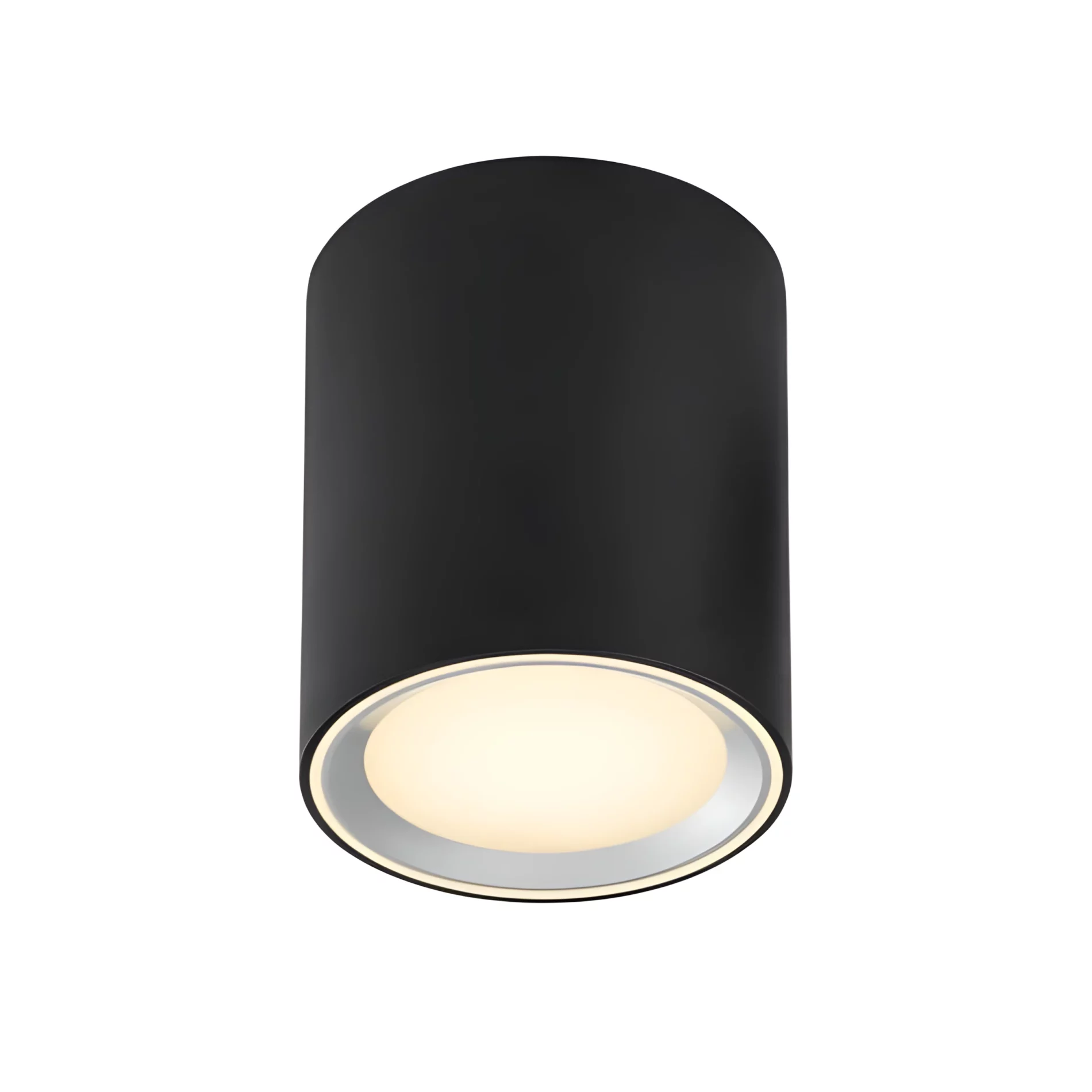 Czarno-srebrna lampa sufitowa Fallon Long z oświetleniem LED