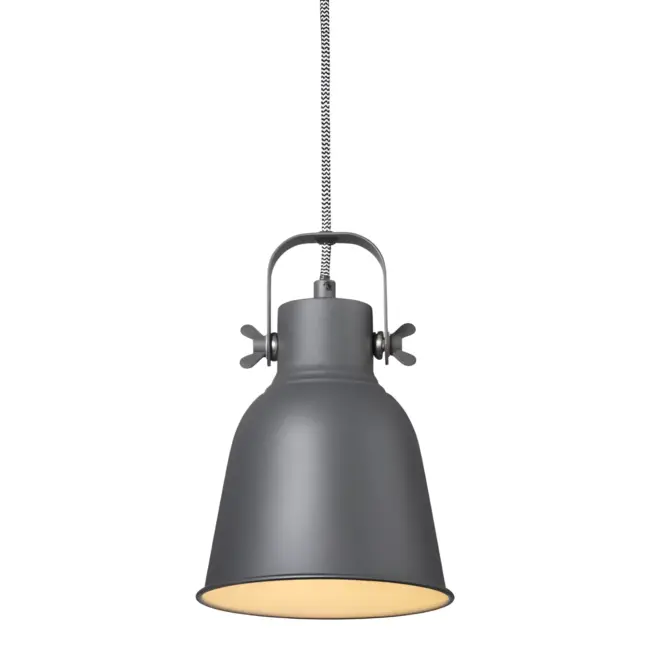 Czarna, industrialna lampa wisząca Adrian od Nordlux