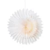 Biały lampion Solina o wysokości 45 cm, stylowe oświetlenie dekoracyjne