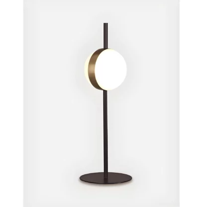 Nowoczesna lampa stołowa Cuba z mlecznym kloszem i oświetleniem LED