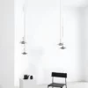 Wisząca lampa Orion z czterema kloszami i wydłużonym zawieszeniem