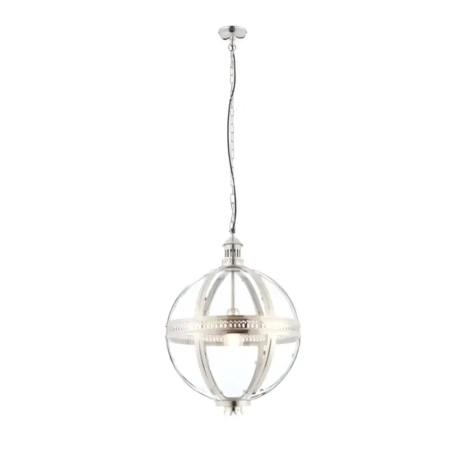 Stylowa srebrna lampa wisząca Vienna