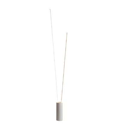 Podwójna stojąca lampa Vertical w białym wykończeniu listew
