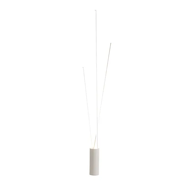 Biała stojąca lampa Vertical z trzema listwami LED