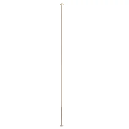 Biała lampa sufitowa Vertical L z listwą LED biegnącą od sufitu do podłogi