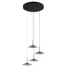 Okrągła lampa wisząca Orion z czterema kloszami LED