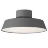 Szara lampa sufitowa Kaito od Nordlux z regulowanym kloszem