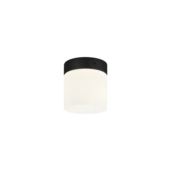 Czarna szklana lampa sufitowa Cayo o klasie szczelności IP44