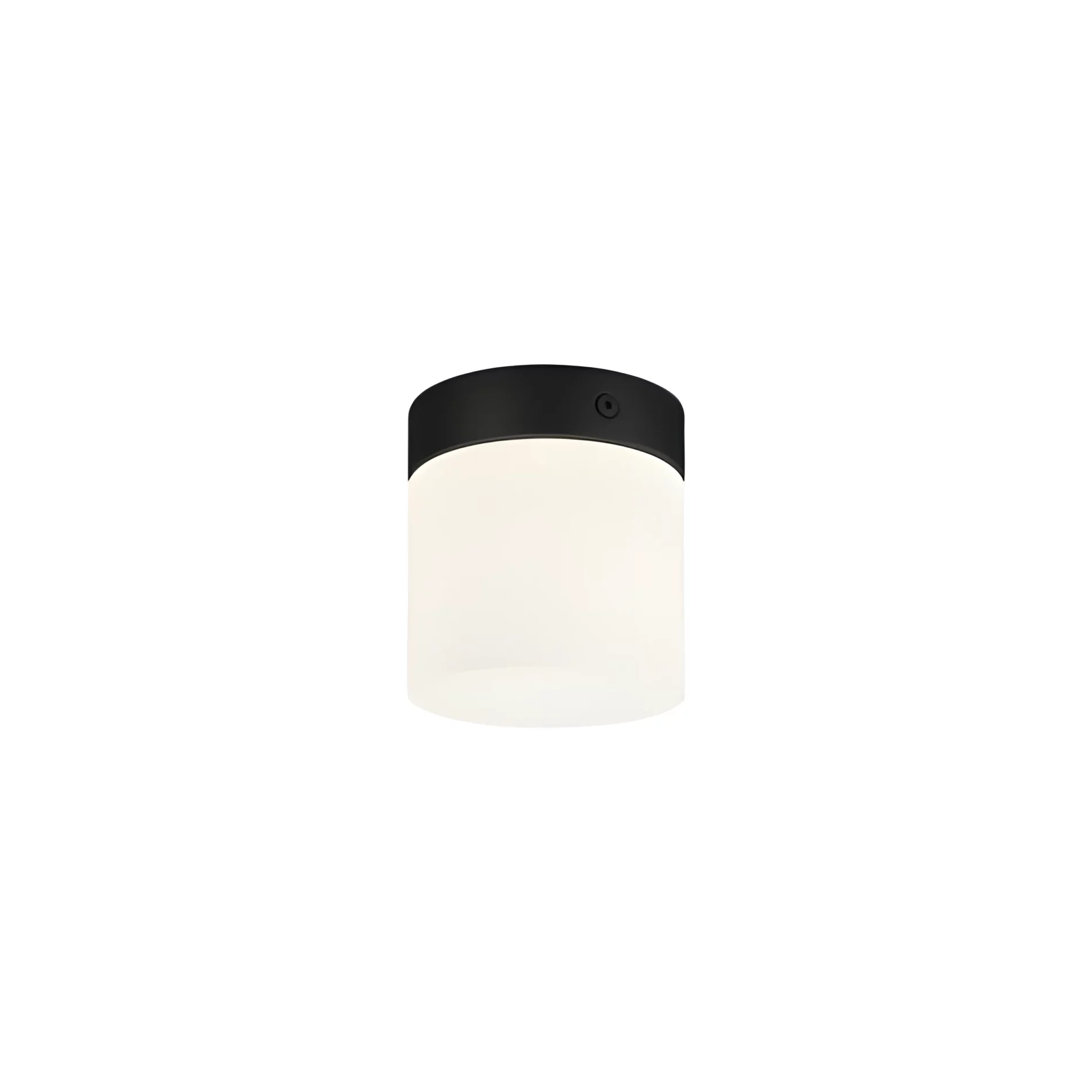 Czarna szklana lampa sufitowa Cayo o klasie szczelności IP44