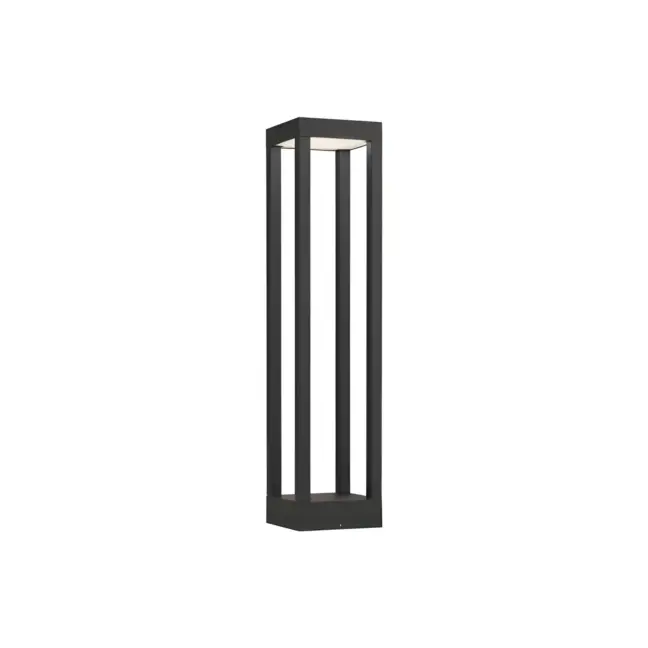 Czarna lampa ogrodowa Structure LED o klasie szczelności IP54