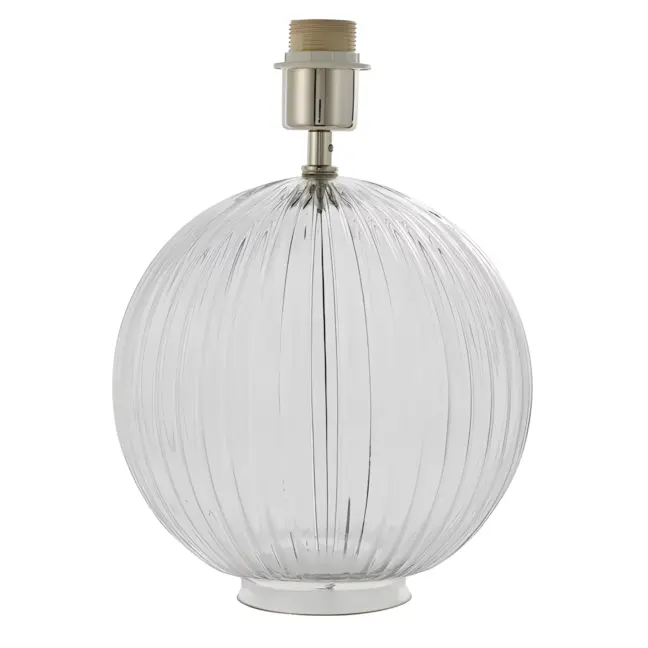 Stylowa przezroczysta lampa stołowa Jemma wykonana ze szkła