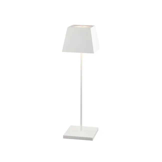 Przenośna lampa LED Mahe w białym kolorze z funkcją ładowania