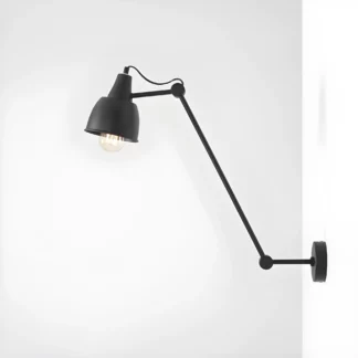 Czarna lampa sufitowa Aida Simply w stylu loft z regulowanym kloszem