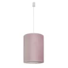Wisząca lampa Barrel w odcieniu różu z aksamitnym kloszem