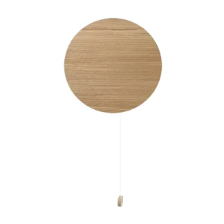 Okrągły drewniany kinkiet Minimal w kolorze brązowym