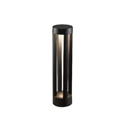 Czarna lampa stojąca Tepic LED, odporna na warunki atmosferyczne (IP54)