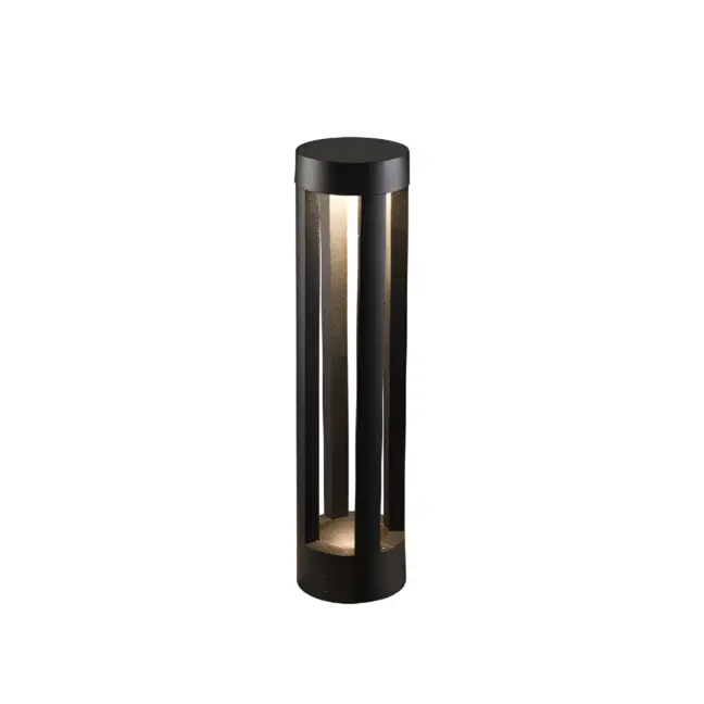 Czarna lampa stojąca Tepic LED, odporna na warunki atmosferyczne (IP54)