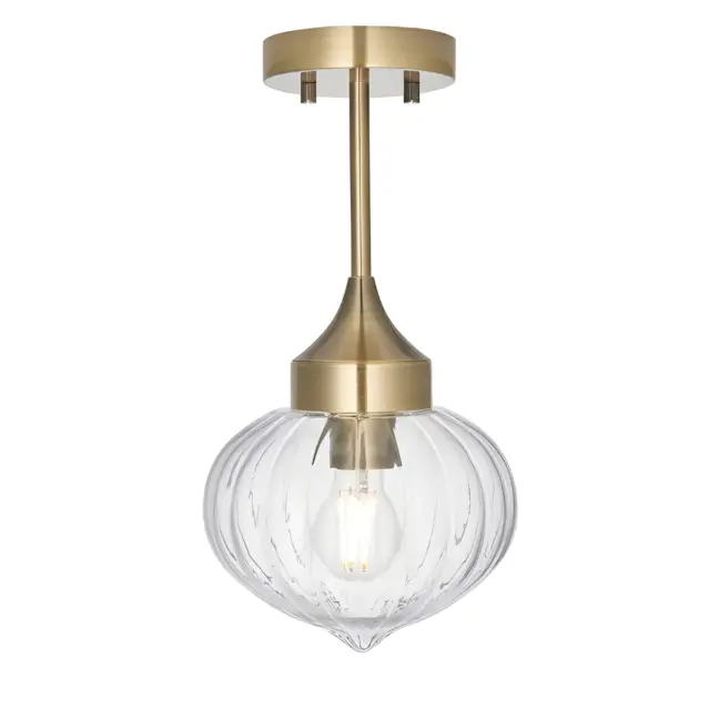 Stylowa lampa sufitowa Addington w odcieniu antycznego mosiądzu