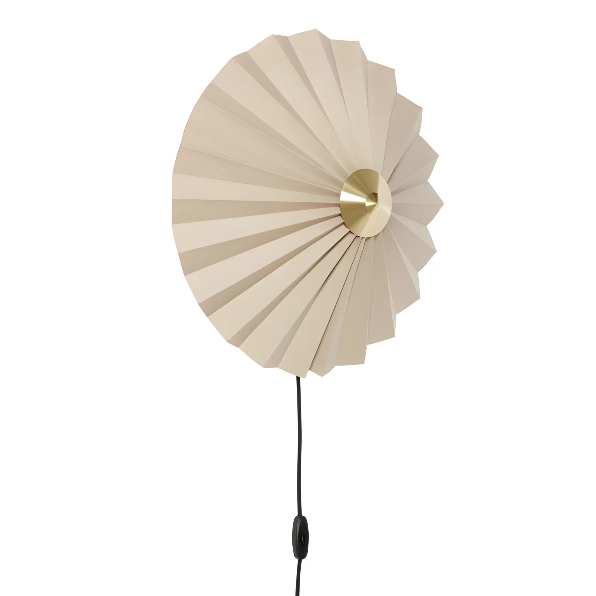 Elegancki kinkiet Pliss z papierowym kloszem