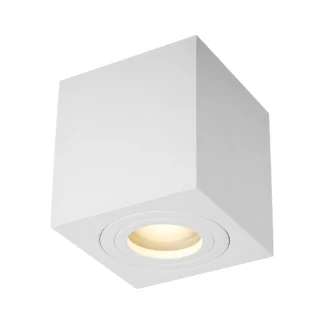 Biały sufitowy spot kwadratowy Quardip SL