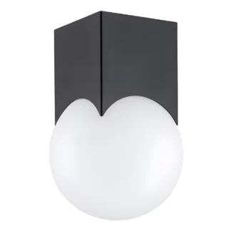 Czarna lampa sufitowa Austin M z szklaną kulą