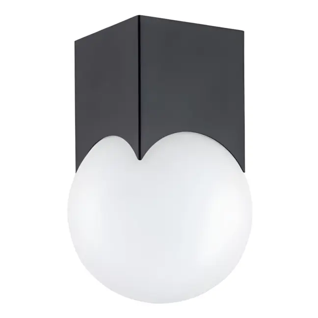 Czarna lampa sufitowa Austin M z szklaną kulą