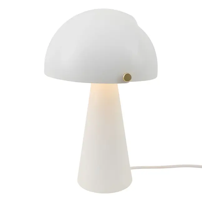 Biała stołowa lampa Align od DFTP z regulowanym kloszem
