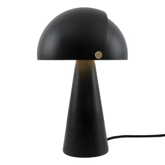 Elegancka matowa czarna lampa stołowa Align od DFTP