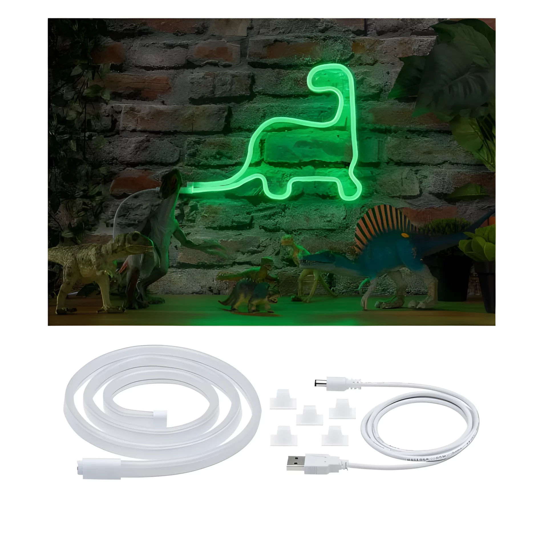Zielony wąż LED Neon Colorflex USB o długości 1 metra